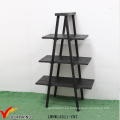 3 Tier a Frame Negro Escalera de madera decorativa Estantería